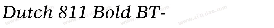 Dutch 811 Bold BT字体转换